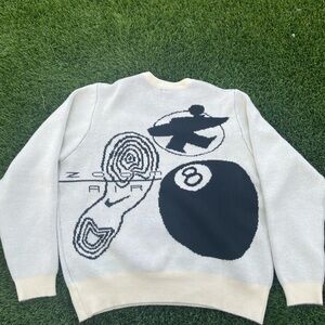 Stussy x Nike Crewneck Knit - Black and White